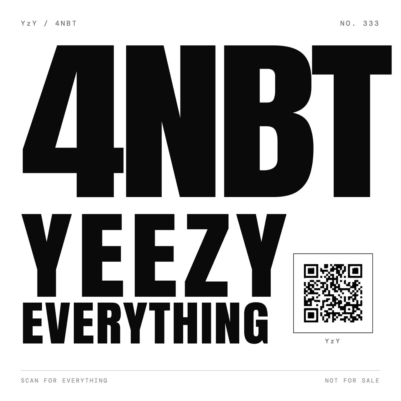 4NBT sticker, black type on white