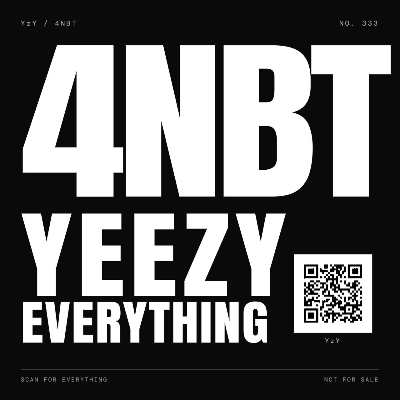 4NBT sticker, white type on black